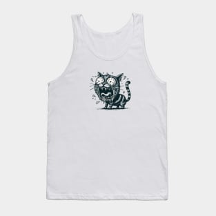 Screaming zombie cat Tank Top